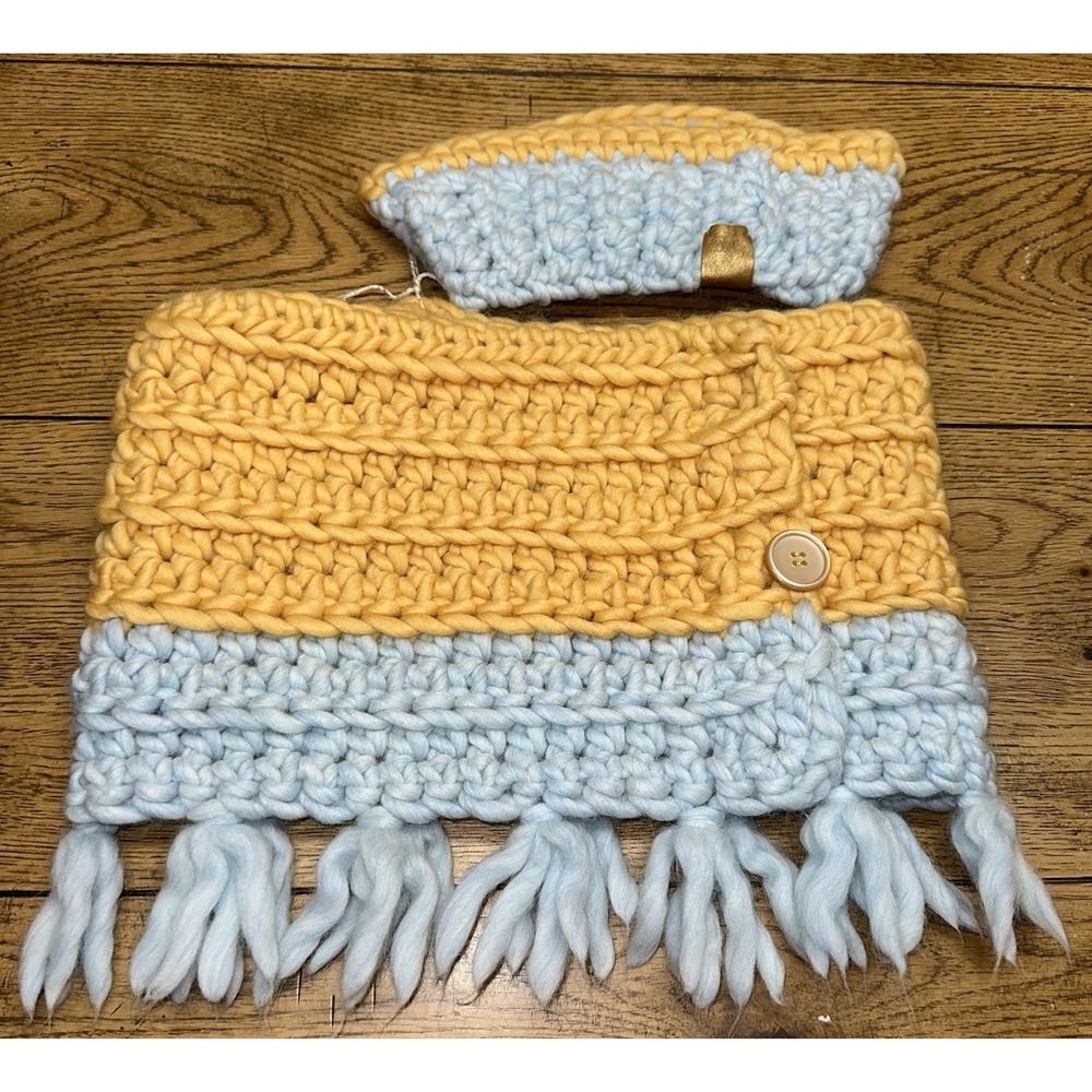NWOT Loopy Rousse Handmade Chunky Crochet Scarf Headband Ear Warmer Set Adult